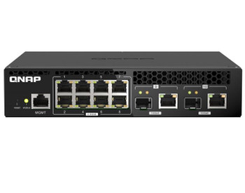 QNAP QSW-M2108R-2C, 8 port 2.5Gbps, 2 port 10Gbps SFP+/ NBASE-T Combo, web managed switch, rackmount design, new rack mount kit,  2 Years WTY