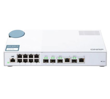 QNAP QSW-M408-2C, 8 port 1Gbps, 2 port 10G SFP+/ NBASE-T Combo, 2 port 10G SFP+, web management switch, 2 Years RTB