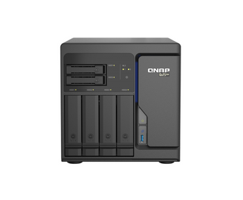 QNAP TS-h686-D1602-8G 6 Bay Tower NAS IntelÂ® XeonÂ® D-1602 2 cores/4 threads 2.5 GHz processor(Turbo Boost up to 3.2 GHz), 8GB DDR4 (2 x 4 GB),4 x 2.5GbE ports