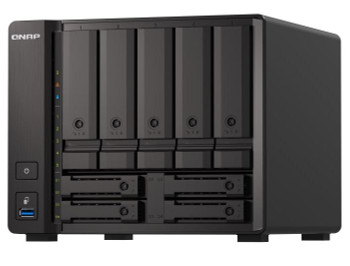 QNAP TS-h973AX-32G,9-bay NAS, AMD Ryzen V1500B 4C 8T 2.2GHz, 32GB DDR4 SODIMM, 5 x 2.5"/3.5" SATA 6Gbps + 2 x 2.5" U.2 NVMe PCIe Gen3 x4 / 2.5" SATA, 3 Yrs WTY