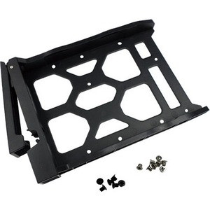 QNAP HDD Tray for 3.5" and 2.5" drives without key lock, black, plastic with 6 x screws for 2.5" HDD & 8 x screws for 3.5" HDD