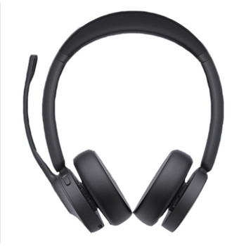 Yealink WH64 Hybrid Dual with Charging Stand, enhanced noise‑cancelling microphone technology, hybrid connectivit, upright desktop charging stand.