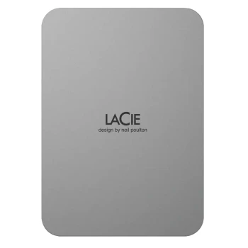 LACIE MOBILE DRIVE V2, EXTERNAL PORTABLE, 4TB, USB-C, MOON SILVER, 3YR