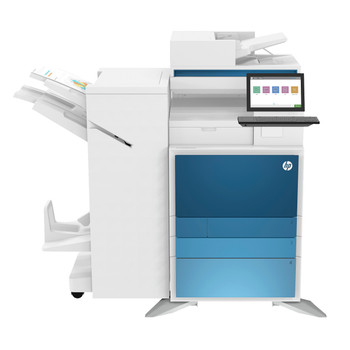 HP Color LaserJet Managed Flow MFP E877z 40ppm / 50ppm / 60ppm / 70ppm A3 Colour Multifunction Printer/Copier + 2000 sheet High Capacity Paper Tray/Stand + Booklet Finisher