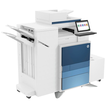 HP Color LaserJet Managed Flow MFP E877z 40ppm / 50ppm / 60ppm / 70ppm A3 Colour Multifunction Printer/Copier + 3000 sheet Department High Capacity Paper Tray/Stand + Stapler/Stacker Finisher