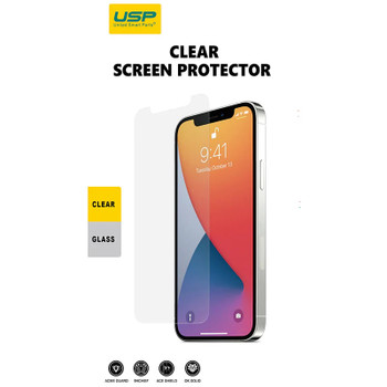 USP Apple iPhone 17e /  iPhone 16e / iPhone 14 / iPhone 13 Pro / iPhone 13 Tempered Glass Screen Protector Clear -Scratch-Resistant,  5 Years Warranty
