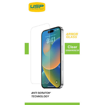 USP Apple iPhone 17 Pro / iPhone 17 / iPhone 16 Pro (6.3') Armor Glass Full Cover Tempered Glass Screen Protector - 9H Hardness,5 Years Warranty