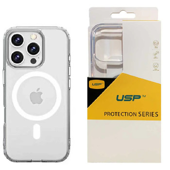 USP Apple iPhone 16 Pro (6.3') Clear Rock Shockproof Case with MagSafe - Ultra-thin, Lightweight, Non-slip, Crystal Clear, 5 Years Warranty