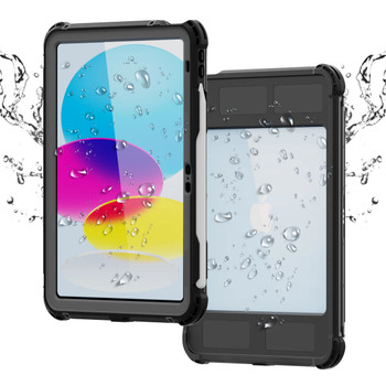 USP Apple iPad (11') (A16) (11th Gen) / iPad (10.9') (10th Gen) WaterProof Case Black - IP68, Reliable & Durable, Drop Protection, 5 Years Warrant