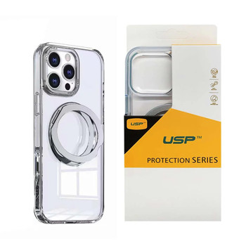 USP Apple iPhone Air (6.5') Clear Case with MagSafe - 360° Rotatable Ring-Stand,Scratch Resistant,Shockproof,5 Years Warranty