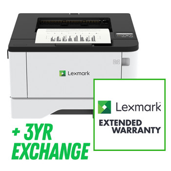 BUNDLE Lexmark MS431dw 40ppm A4 Mono Laser Printer + 3 Years Total (1 +2) Exchange Warranty (2371823)
