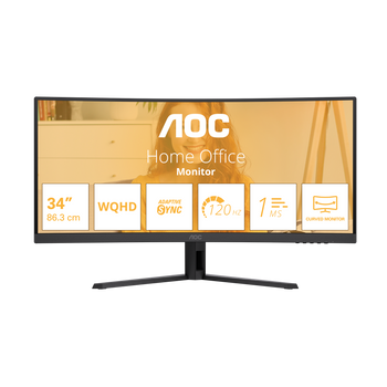 AOC 34" 120Hz UWQHD 1500R Curved Monitor