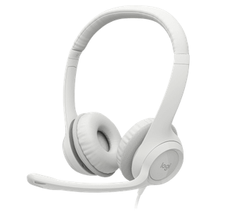 Logitech H390 USB Stereo Headset - White