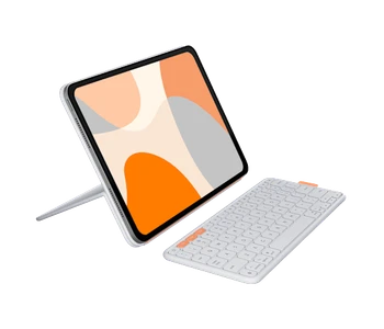 Logitech Flip Folio for iPad Air (M2/M3/M4) & iPad Pro 11-inch (M4/M5) - Off White