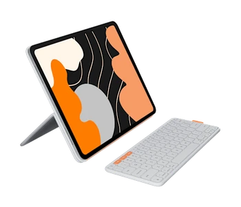 Logitech Flip Folio for iPad Pro 13-inch (M4/M5) & iPad Air 13-inch (M2/M3/M4) - Off White