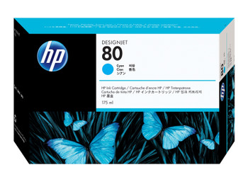 HP No. 80 Cyan Ink Cartridge 175ml (C4872A)