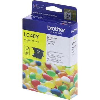 BROTHER LC40 YELLOW INK 300 PAGE YIELD FOR J525, J925, J625, J825