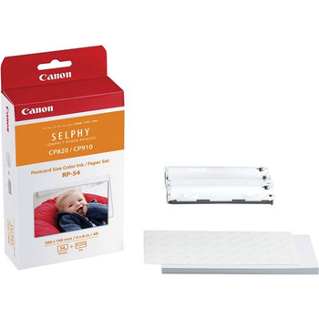 CANON RP54 INK AND PAPER PACK POSTCARD SIZE 6X4 (148X100MM) FOR CP1200