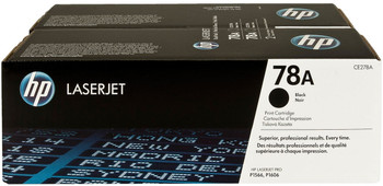 HP 78A 2-Pack Black LaserJet Toner Cartridges (CE278AD)