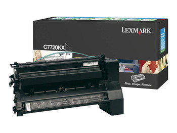 Lexmark C7720KX Black Toner Prebate Yield 15,000 Pages for C772