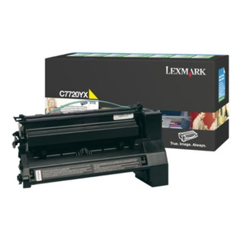 Lexmark C7720YX Yellow Prebate Toner Yield 15,000 Pages for C772