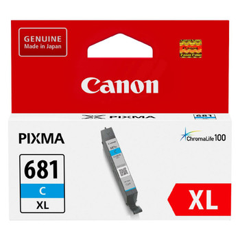 Canon CLI-681XLC Cyan Ink Tank High Yield Genuine for TR7560/TR8560/TS8160/TS9160