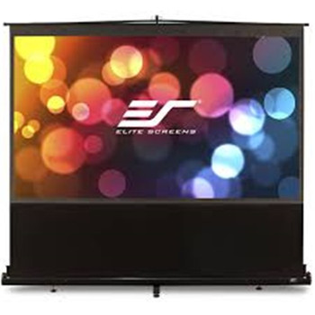 95" PORTABLE 16:10 PULL-UP PROJECTOR SCREEN, FLOOR PULL UP SWIVEL LEGS, EZCINEMA