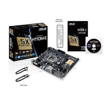 H110, mATX, LGA1151, 2DDR4, 1xD-SUB, 1xHDMI, 1xPCIe3.0, 2xPCIe2.0, SATA 6Gb/s*4