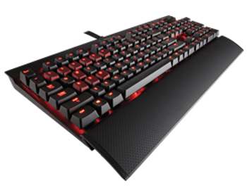 Corsair Gaming K70 RAPIDFIRE Mechanical Keyboard, Backlit Red LED, Cherry MX Speed