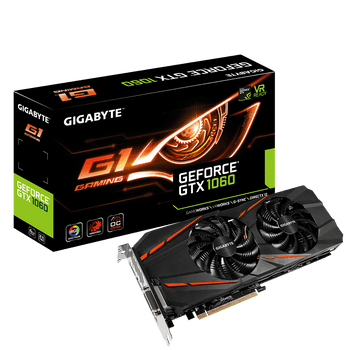 Gigabyte GeForce GTX 1060 G1 Gaming 6G GDDR5, 1 x DVI-D, 1 x HDMI, 3 x DP, ATX