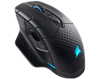 CORSAIR DARK CORE RGB SE Performance Wired / Wireless Gaming Mouse with Qi Wireless Charging, Black, Backlit RGB LED, 16000 DPI, Optical