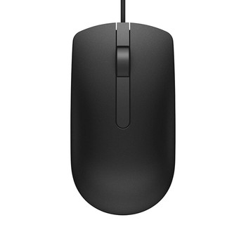 Dell Ms116 Wired Usb Optical Mouse (Black), 1Yr Wty