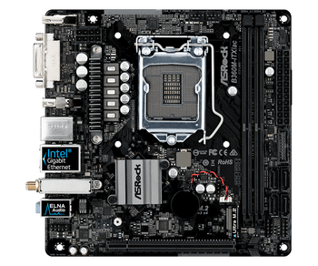 AsRock B360M-ITX/AC, mini ITX, PCIe x16, M.2 (1 SSD, 1 WiFi Key E), HDMI, DP, USB 3.1, Intel I219V, 3 yrs wrty