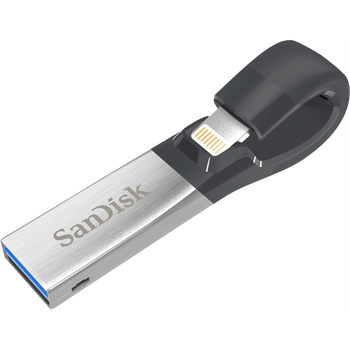 SanDisk iXpand flash drive, SDIX30N 256GB, Grey, iOS, USB 3.0, 2Y