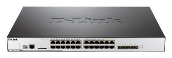 D-LINK DWS-3160-24PC 24-Port Gigabit PoE &amp; 12AP Unified Wireless Controller Software with 4 GE Combo RJ45/SFP Ports