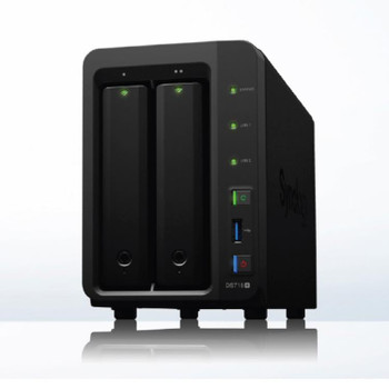 Synology DiskStation DS718+ 2-Bay 3.5&quot; Diskless 2xGbE NAS (Scalable) (SMB),Intel Celeron 1.5GHz quad-core, 2GB RAM, 3xUSB3, eSATA upto 40 Cameras