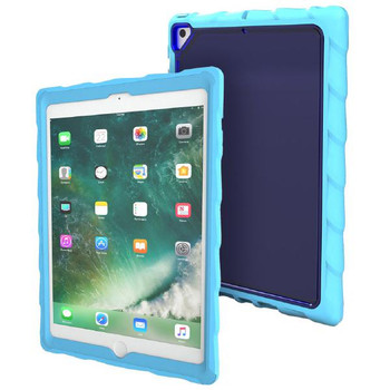 Gumdrop DropTech Clear Rugged iPad 9.7 Blue Case - Designed for: New iPad 9.7&quot; 2018 / 2017  (Models: A1822, A1823, iPad 5th GEN, iPad 6th Gen 2018)