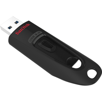 SanDisk Ultra USB 3.0 Flash Drive, CZ48 64GB, USB3.0, Red, stylish sleek design, 5Y