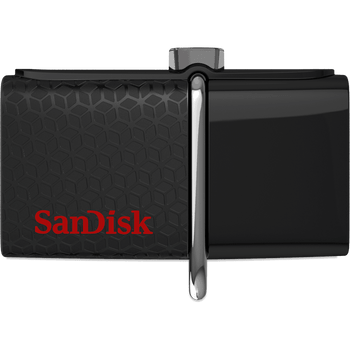 SanDisk UltraDual USB Drive3.0, USB3.0, Black, USB3.0micro-USB connector, OTG-enabled Android dvics, 5Y