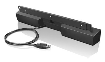 ThinkPad USB Soundbar - ual Speaker support with 1.25+1.25 total watts of output, Volume+/Volume-/Mute button, 1Year Warranty