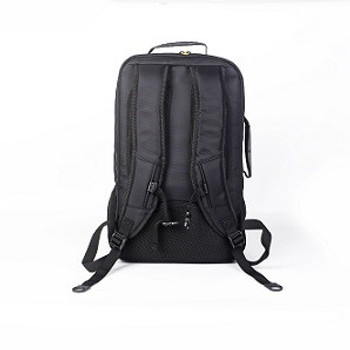 Backpack for up to 18" NB, Black with Yellow linings, Nylon 210D, Water resistant