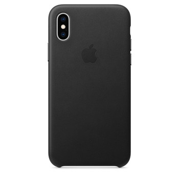 Apple iPhone XS Leather Case - Black