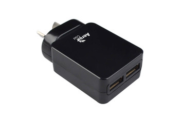 AeroCool Premium Smart 5V 2.4A Dual USB Charger - Black