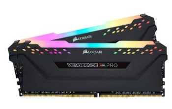Vengeance RGB PRO DDR4, 3466MHz 16GB 2 x 288 DIMM, Unbuffered, 16-18-18-36  black Heat spreader,1.35V, XMP 2.0