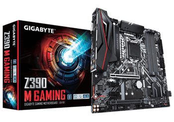 GIGA Z390 M gaming, 4 x DDR4 DIMM, 1 x DVI-D, 1 x HDMI, 4 x USB3.1 Gen1, 1 x RJ-45, 6 x AJ, Micro ATX