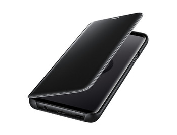 S9+ Clear View Standing Cover - Black