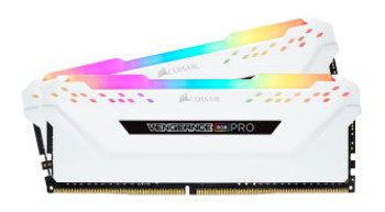 Vengeance RGB PRO DDR4, 2666MHz 32GB 2 x 288 DIMM, Unbuffered, 16-18-18-35, White Heat spreader,RGB LED, 1.35V, XMP 2.0