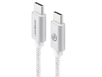 ALOGIC 2m USB 2.0 USB-C to USB-C Cable - Charge & Sync - Male to Male - Silver - Prime Series