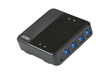 Aten USB-C enabled USB 3.1 Gen 1 Peripheral Sharing Switch. Allow to switch four USB devices between 4 different computers,