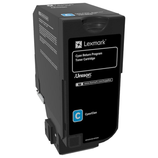 Lexmark 74C60C0 Cyan Toner Cartridge Genuine for CS720 CS725 CX725